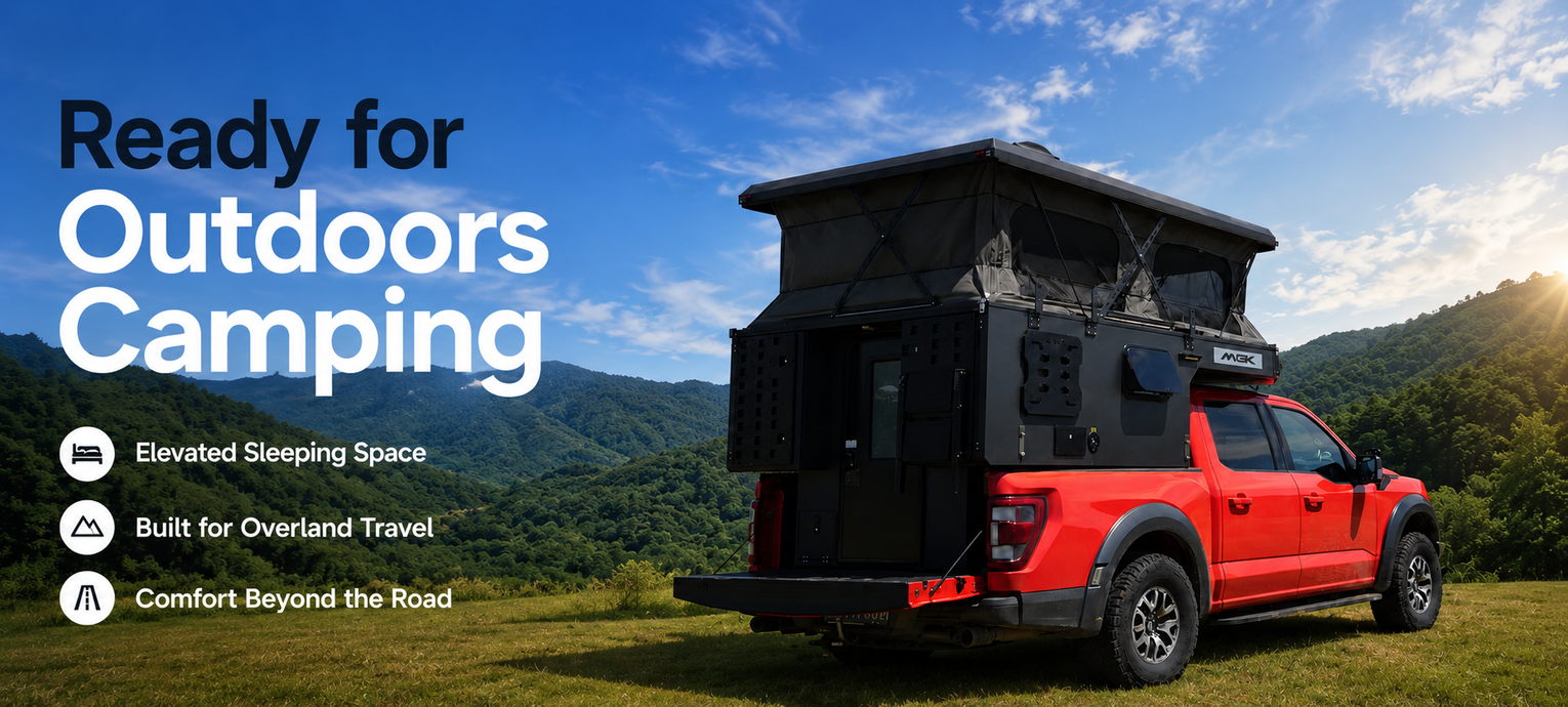 Aluminum Off-road Big Camper for Ford F150/ Toyota Tundra