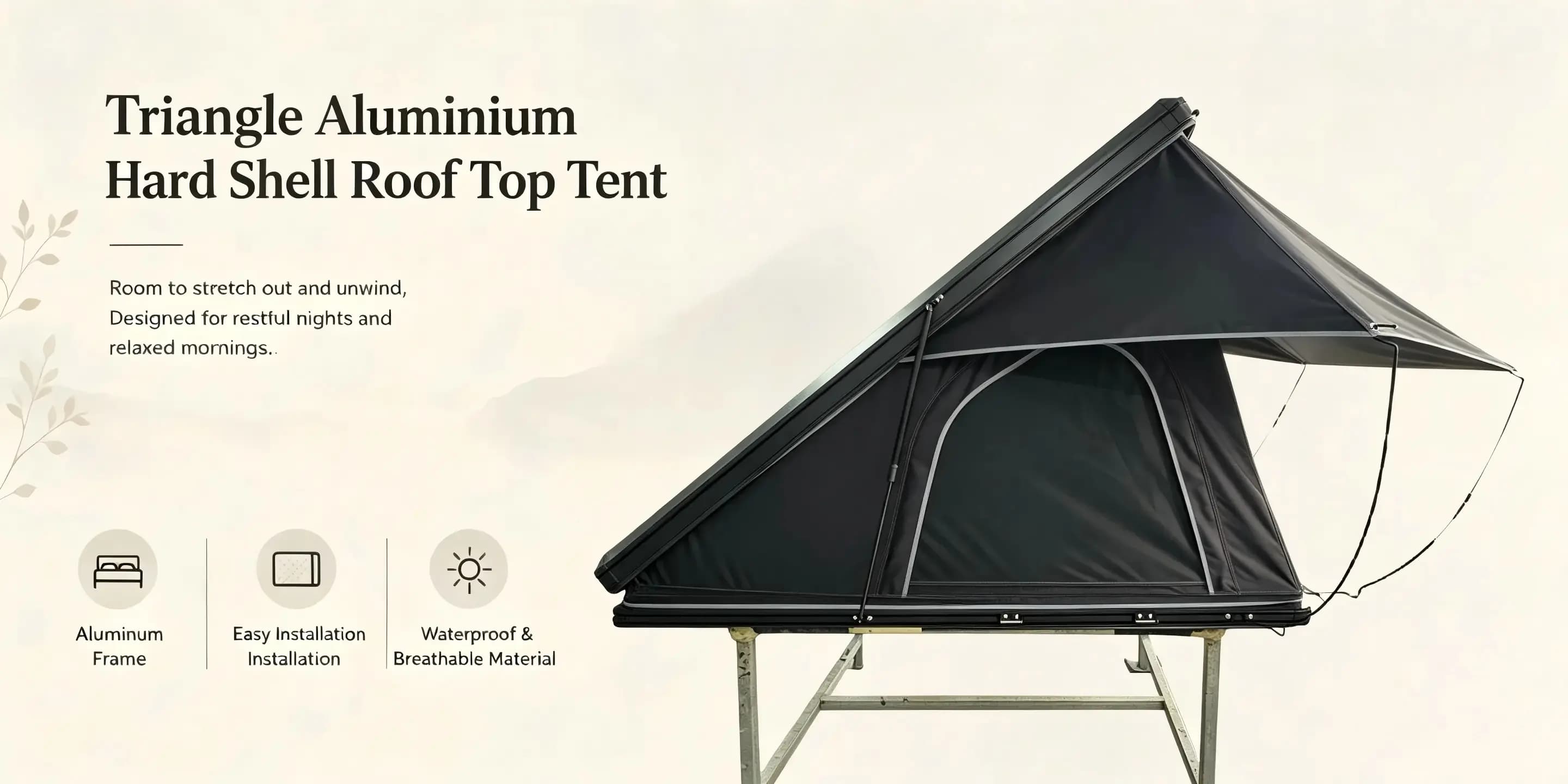 Triangle Aluminium Hard Shell Roof Top Tent Triangle Aluminium Hard Shell Roof Top Tent